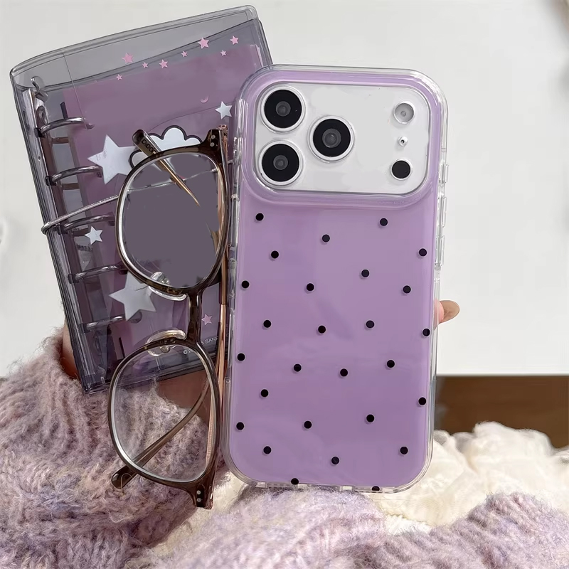 Phone Cases Cool Girl - Koreaanse Ins Girl Simpele Paarse Polka
