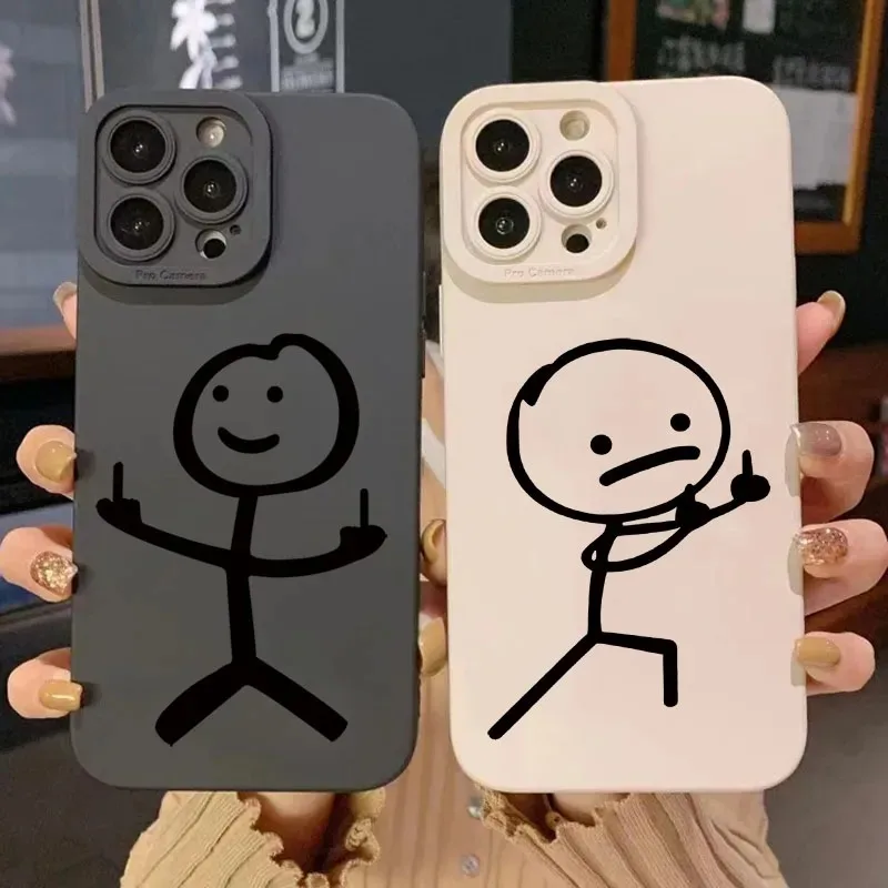 Phone Cases Amazon - Schattige cartoon-figuurtjes siliconen telefoonhoesje voor iPhone