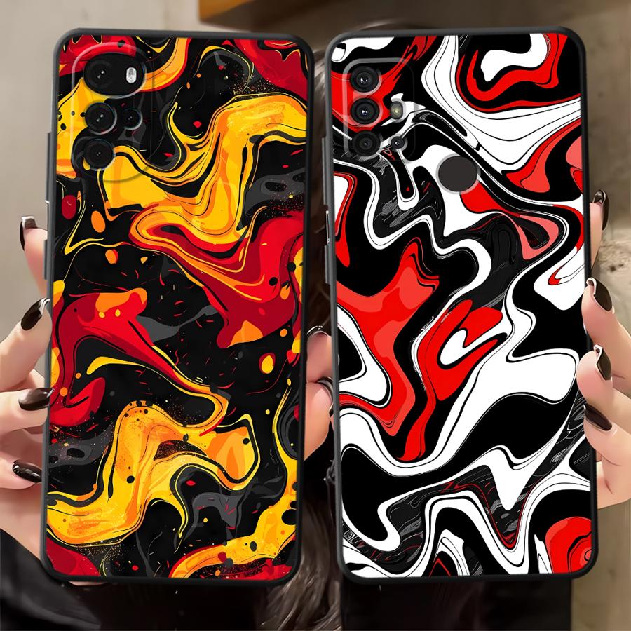 Phone Cases For Motorola - Vlammen Abstracte Swirls Case voor Motorola