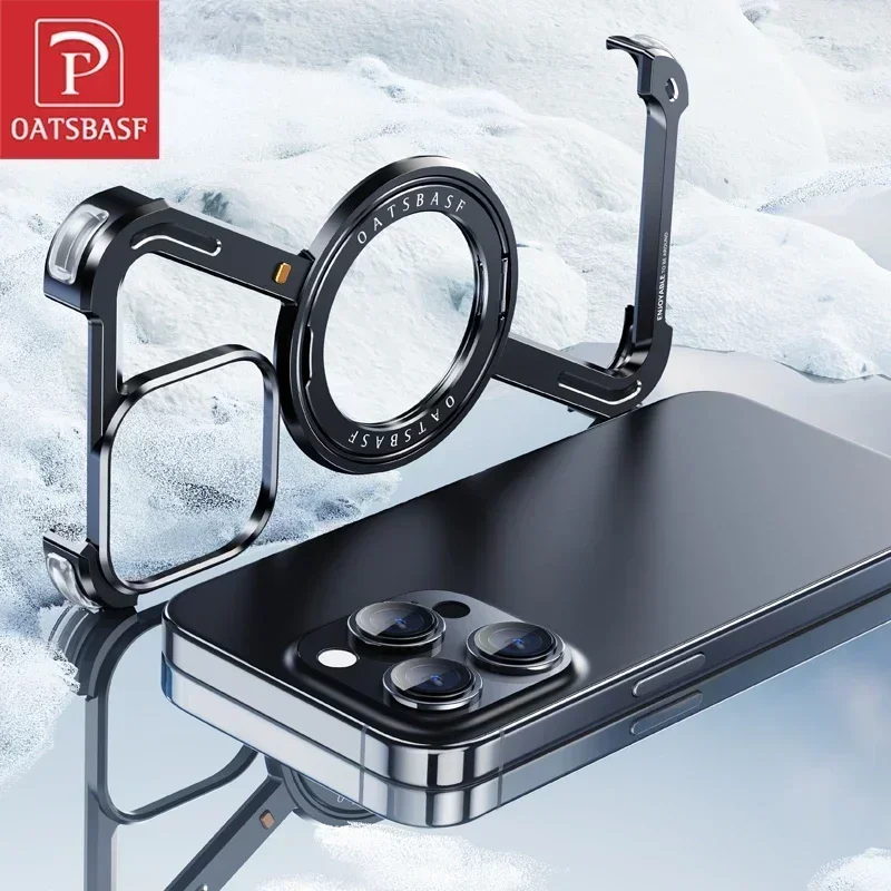 Phone Cases Nyc - Oatsbasf Z-vorm metalen Magsafe telefoonhoesje voor
