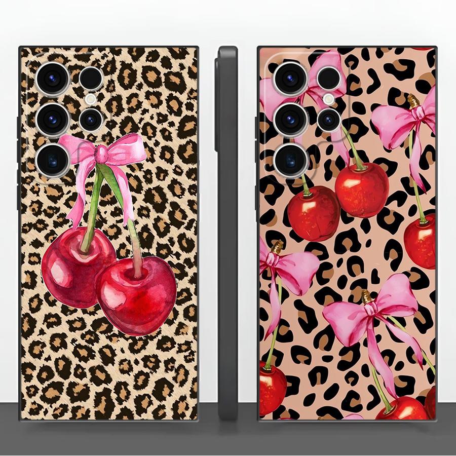 Phone Cases Cherry - Leopard Cherry Telefoonhoesje voor Samsung Galaxy
