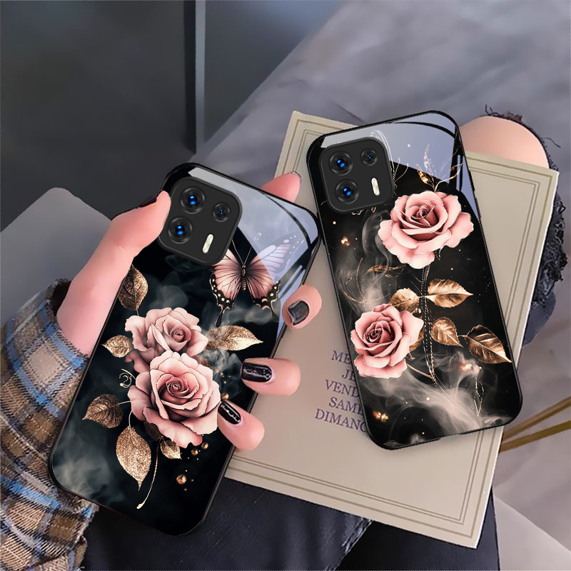 Phone Cases For Motorola - Vlinder Liefde Roze Roos Voor Motorola