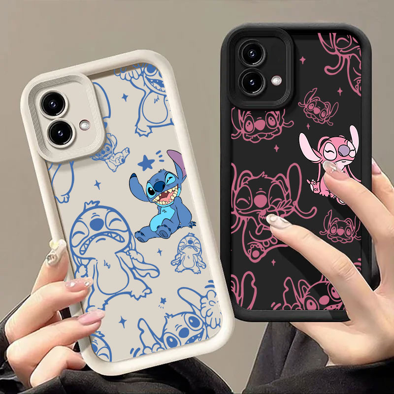 Phone Cases For Motorola - Stitch en Angel Cartoon Telefoonhoesje voor