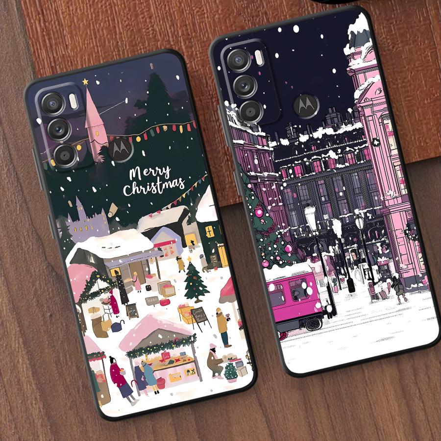 Phone Cases For Motorola - Kerstdorp hoesje voor Motorola Moto G50