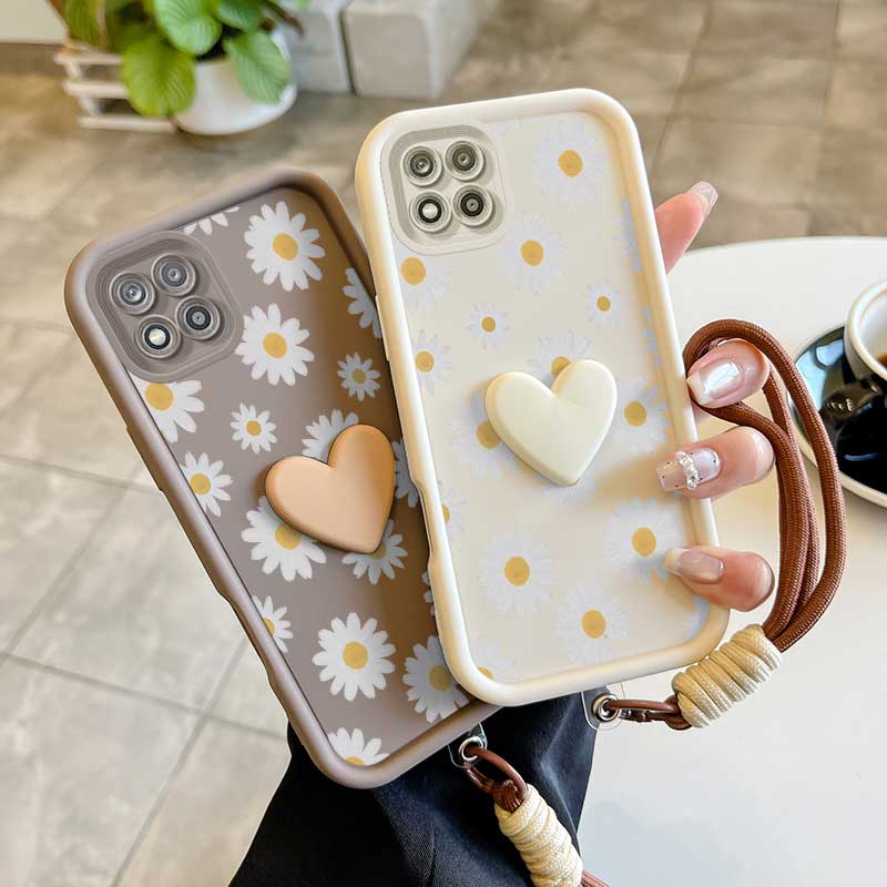 Phone Cases India - 3 stks (Witte Zonnebloemen Telefoonhoesje +