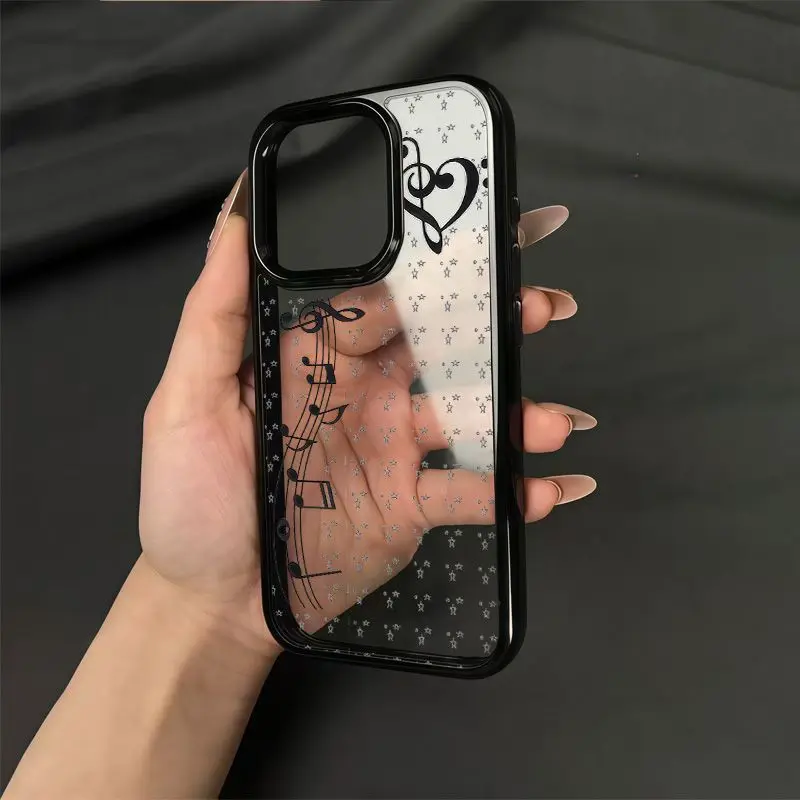 Phone Cases Cool Girl - Nieuwe schattige INS-stijl cartoon meisje muzieknoot