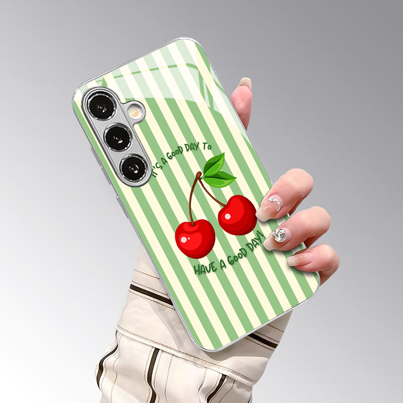 Kersenstreep Patroon 2D Telefo - Phone Cases Cherry recensie en prijs