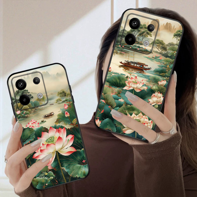 Schip en Rode Lotus Voor Redmi - Phone Cases India recensie en prijs
