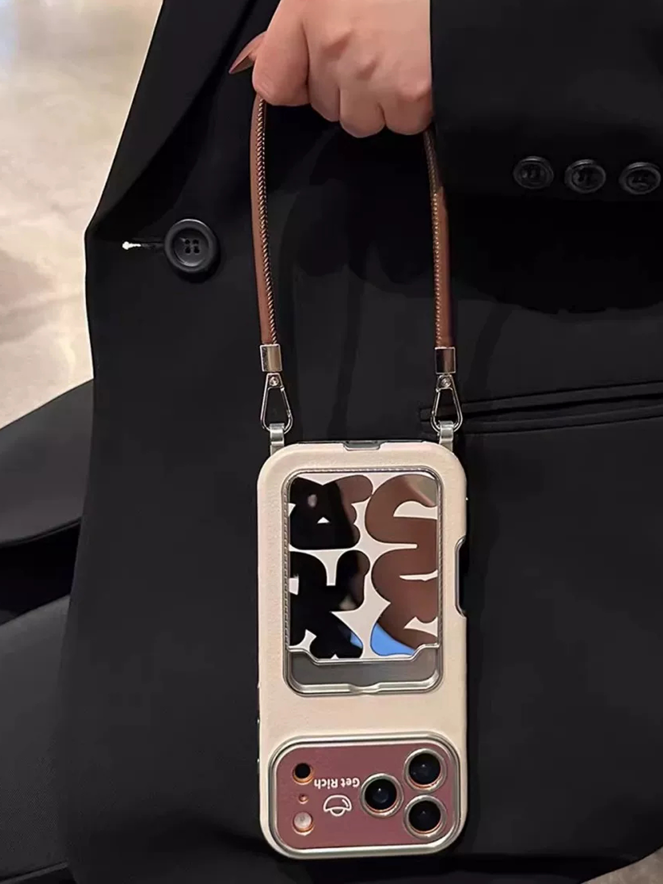 Luxe lederen spiegel-kaarthoud - Phone Cases That Hold Cards recensie en prijs