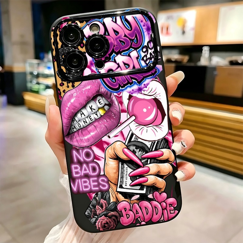 Hiphop roze lippen baby meisje - Phone Cases Cool Girl recensie en prijs