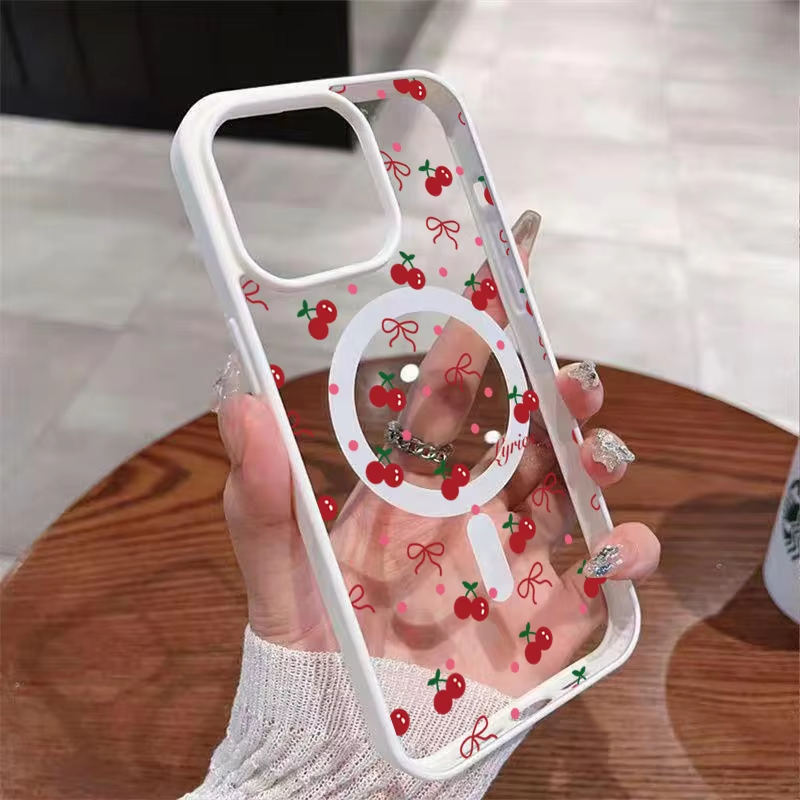 Rode kersenprint magnetische t - Phone Cases Cherry recensie en prijs