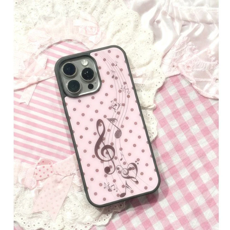 Koreaanse roze bruine polkadot - Phone Cases Cool Girl recensie en prijs