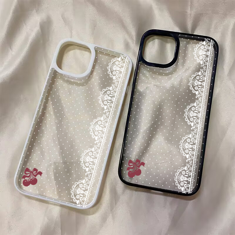 Schattig kersenroze wit kant p - Phone Cases Cherry recensie en prijs