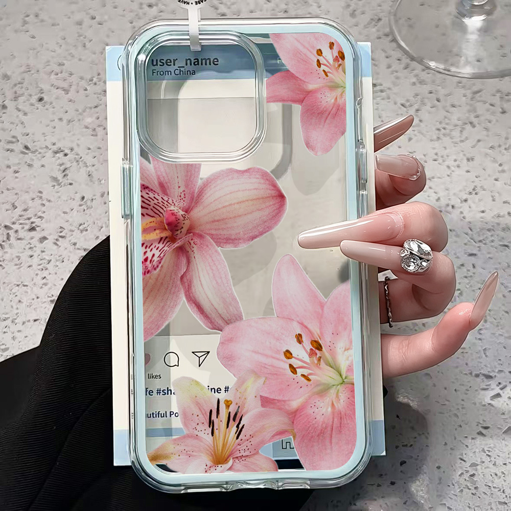Roze Lelie Bloem Transparante  - Phone Cases Xr recensie en prijs