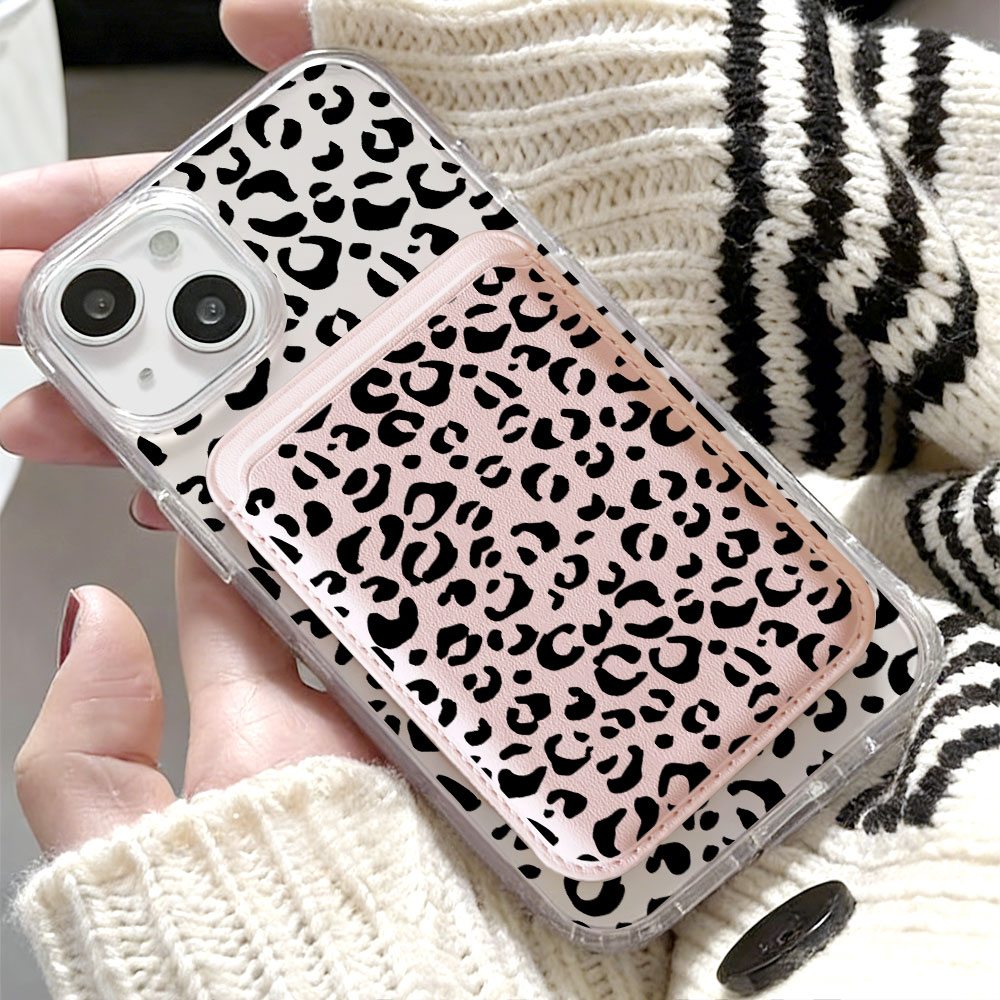 Zwarte luipaardprint MagSafe p - Phone Cases That Hold Cards recensie en prijs