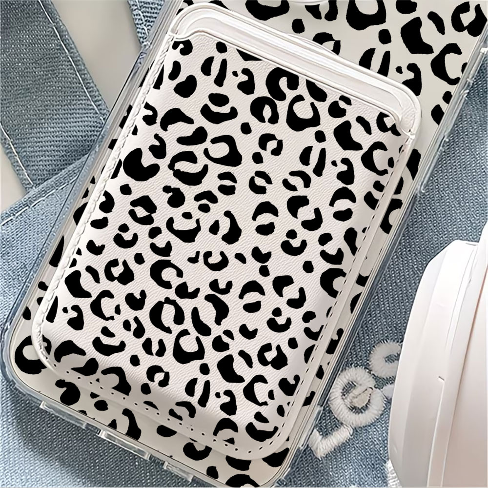 Zwarte luipaardprint MagSafe p - Phone Cases That Hold Cards recensie en prijs