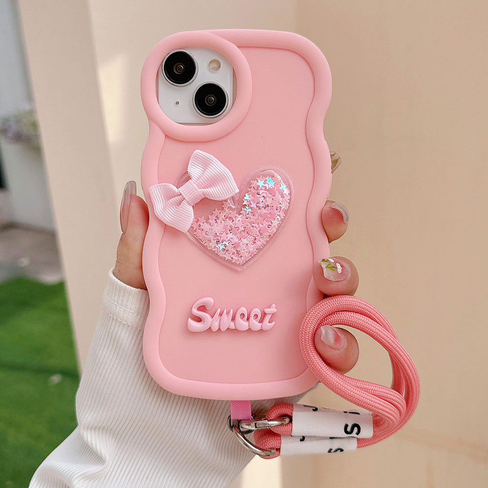 Love Heart Bow Golvend Zacht T - Phone Cases Nyc recensie en prijs